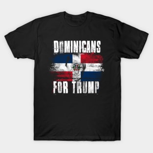 Dominicans For Trump - Trump 2020 Patriotic Flag T-Shirt